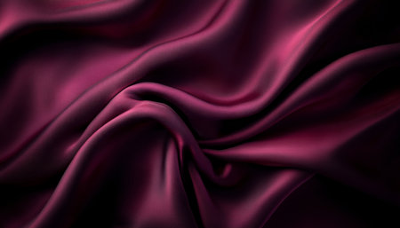 Elegant Deep Plum Fabric Background with Luxurious Silk Texture for Sophisticated Design Elementsの素材