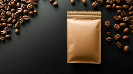 Eco-Friendly Coffee Packaging Sustainable Kraft Pouch for Freshly Roasted Coffee Brews Dailyの素材
