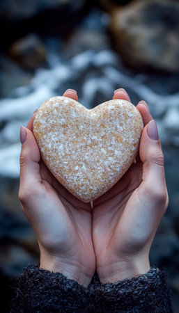 Handmade Heart in Caring Hands A Symbol of Love, Kindness, and Compassion for All to Seeの素材