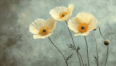 Elegant Watercolor Floral Still Life Featuring Soft Yellow Blooms and Delicate Botanical Elementsの素材