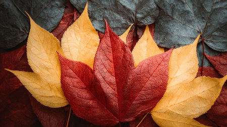 Stunning Autumnal Arrangement A Seasonal Spectacle of Captivating Colors and Natural Texturesの素材