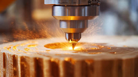 Precision Milling Automated CNC Cutting Creates Elaborate Shapes in Wood and Plywood for Designの素材