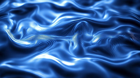 Gentle Blue Fluid Waves Abstract Background, a Mesmerizing Display of Soft Tones and Patternsの素材