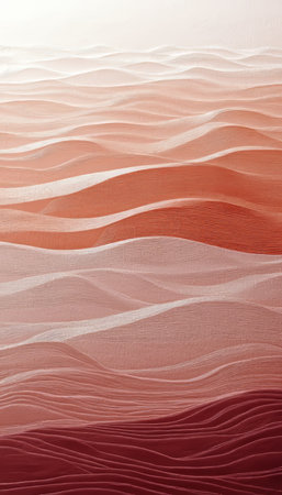 Elegant Minimalist Orange Gradient Waves Background with Seamless Texture Pattern for Abstract Decorの素材