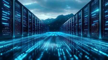 Data Storage Network Infrastructure with Server Rack Array for Enhanced Big Data Analyticsの素材