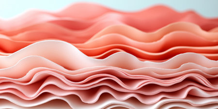 Elegant Soft Wave Texture Pattern Background, Delicate Light Abstract Design in Pastel Coral Shadesの素材
