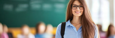 Inspiring Classroom Scene Engaged Students and a Dedicated Teacher Committed to Learning Successの素材