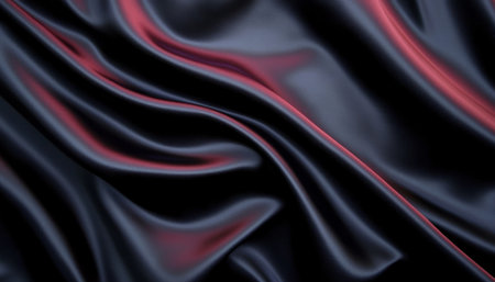 Elegant Black and Amaranth Shimmering Satin Texture Design with Luxurious Deep Velvet Pattern Layoutの素材
