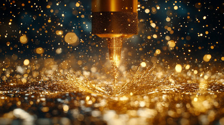 Robotic Metal Cutting Process Demonstrating Precision and Innovation in Manufacturing Techniquesの素材