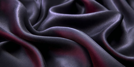 Elegant Black and Purple Fabric Texture Backdrop with Shimmering Silk Satin Velvet for Photographyの素材