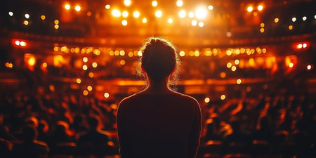 Vibrant Concert Crowd Experiencing Live Music Performance Under Dazzling Lights and Excitementの素材