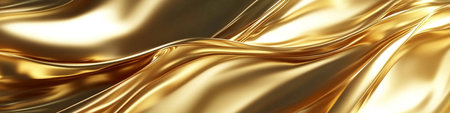 Elegant Golden Fabric Texture with Rich Satin and Silk Background for Luxury Design Projectsの素材