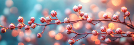 Stunning Cherry Blossom Branch with Lush Pink Buds and White Flowers, Capturing Spring s Beautyの素材