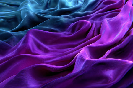 Abstract Gradient 3D Textured Background Featuring Elegant Curves in Blue and Purple Shadesの素材