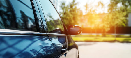 Car Window Tint Application Enhancing Visibility, Comfort, and UV Protection with Ceramic Filmの素材