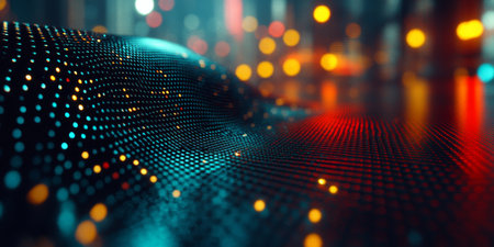 Vibrant Abstract Background with Dynamic Color Gradients and Soft Bokeh Effects for Modern Designの素材