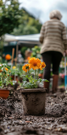 Vibrant Garden Blooms A Stunning Display of Colorful Flowers and Lush Greenery in Nature s Embraceの素材