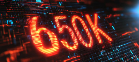 Advanced Innovative 3D Numbers as Data Streams Showcasing Technological Triumph and Complexityの素材