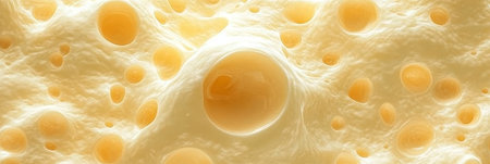 Close-up of Swiss and Gruyere cheese varieties highlighting their unique textures and flavors.の素材