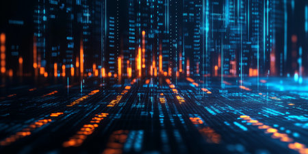 Dynamic Economic Data Visualization with Abstract Color Schemes and Financial Trends Analysisの素材