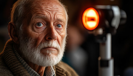 Comprehensive Eye Examination with Precision Testing in an Ophthalmology Clinic Setting for Patientsの素材