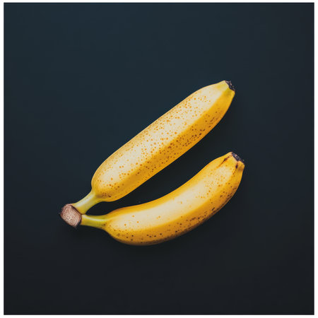 Vibrant Double Banana Composition for Healthy Living Concept, Isolated Still Life Food Art Imageの素材