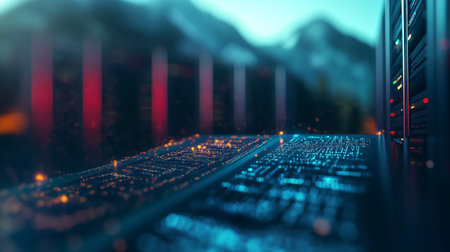 Exploring the Digital Landscape A Vast Horizon of Data Storage and Electronic Circuitry Innovationsの素材
