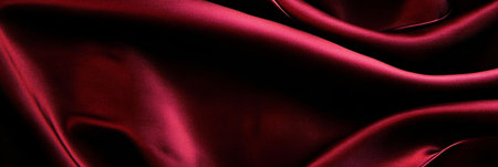 Elegant Burgundy Abstract Silk Satin Velvet Fabric with Rich Deep Red Color for Luxurious Decorの素材
