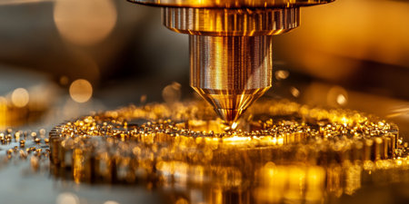 Metal Fabrication and Gear Cutting CNC Milling Operations in High-Speed Industrial Manufacturingの素材