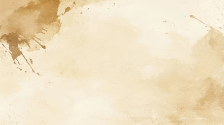 Elegant Watercolor Background with Soft Beige Pastel Tones and Artistic Splatters for Visual Appealの素材