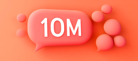 Celebrating Ten Million Followers on Social Media A Journey of Connection and Engagement with Fansの素材