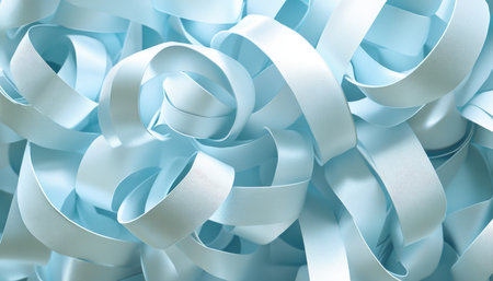 Serpentine Silk Bands in Abstract Ocean Dream, Fluid Background with Beautiful Light Designの素材