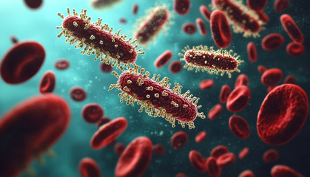 Exploring the Intricate Battle Between Viral Invasion and Bacterial Attack in the Human Bodyの素材
