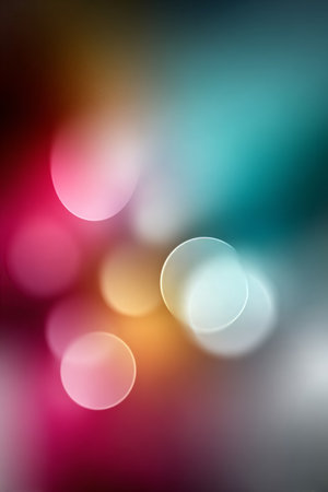 Abstract Backdrop with Blurred Lights and Vibrant Electric Crimson and Cyan Gradient for Designの素材