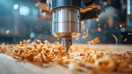 High Speed CNC Machine Carving Wood Details, Advanced Cutting Technology for Furniture Designの素材
