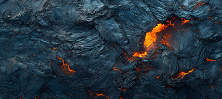 Molten Inferno Captivating Close-Up of Earth s Fiery Embrace, a Spectacular Volcanic Landscapeの素材