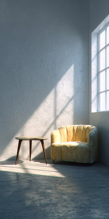 Cozy Indoor Space with Natural Light Streaming Through Window, Creating a Relaxing Atmosphereの素材