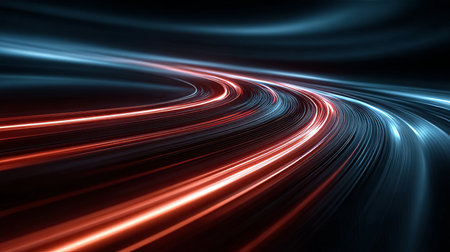 Abstract Acceleration in Hyperspace High Tech Energy and Dynamic Data Stream Visualization Conceptの素材