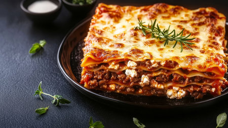 Mouthwatering Traditional Lasagna Recipe with Ground Meat, Italian Cheese, and Creamy Sauce Delightの素材