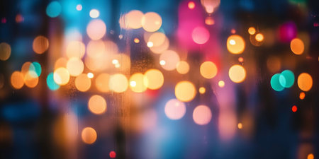 Delicate Blurred Background with Multicolored Circles and Airy Pastel Lights for Modern Celebrationsの素材