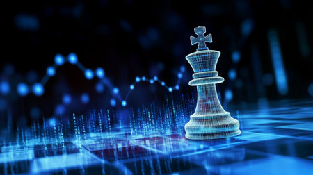 Dynamic Strategy and Tactical Moves in a Digital Chess Game Representing Modern Algorithmic Thinkingの素材