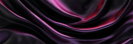 Abstract Elegant Silk Fabric Background with Deep Colors in Purple and Dark Tones for Modern Designの素材