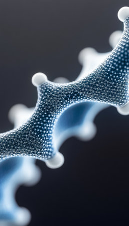 Scientific Visualization of Complex Chemical Bonding in a 3D Rendered Molecular Structure Modelの素材