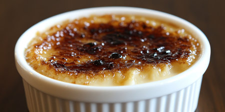 Savor Classic Crme Brle A Creamy Dessert with a Perfectly Caramelized Sugar Topping Delight.の素材