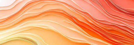 Aesthetic Ripple Waves Gradient Background with Pastel Grapefruit and Tangerine Texturesの素材