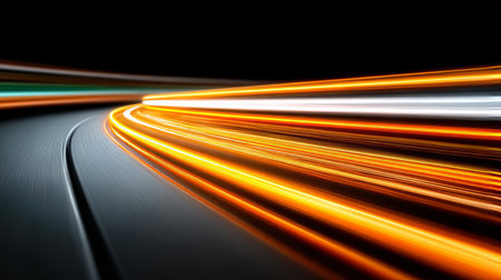 Dynamic Trajectory Of Colorful Light Streaks Illuminating The Modern Era With Endless Potentialの素材