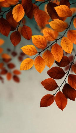 Vibrant Autumn Symphony Wallpaper Texture Featuring Rich Multicolored Foliage and Nature s Beautyの素材
