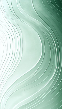 Elegant and Minimalist 3D Wave Texture with Subtle Seafoam Swirls and Gradient Color Palette Designの素材