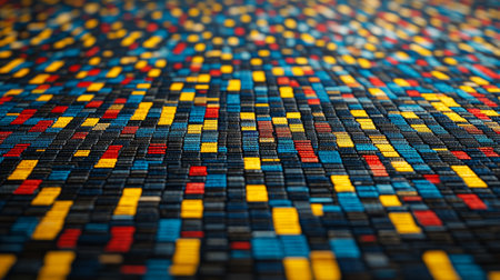 Vibrant and Colorful Abstract Computer Display Featuring Dense Multicolored Elements and Patternsの素材