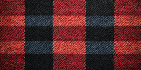 Buffalo Plaid Pattern Cozy Red and Gray Checkered Textile Design for Rustic Home Decor and Fashionの素材